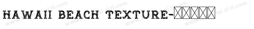 Hawaii Beach Texture字体转换